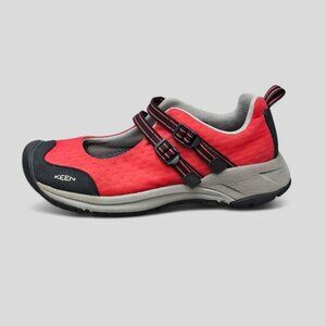 Keen Malibu Mary Jane Waterproof Double Buckle Flat Red Athletic Trail Shoes